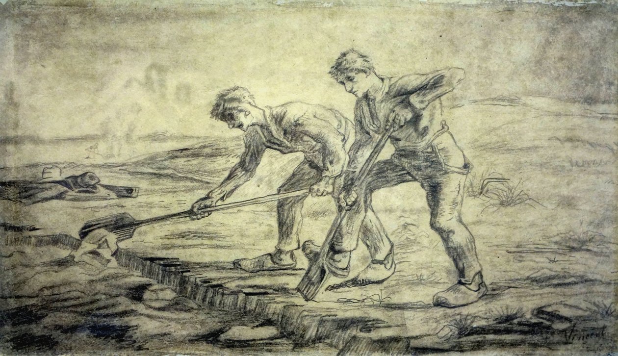 Graverne i Van Gogh -huset i Cuesmes af Vincent van Gogh
