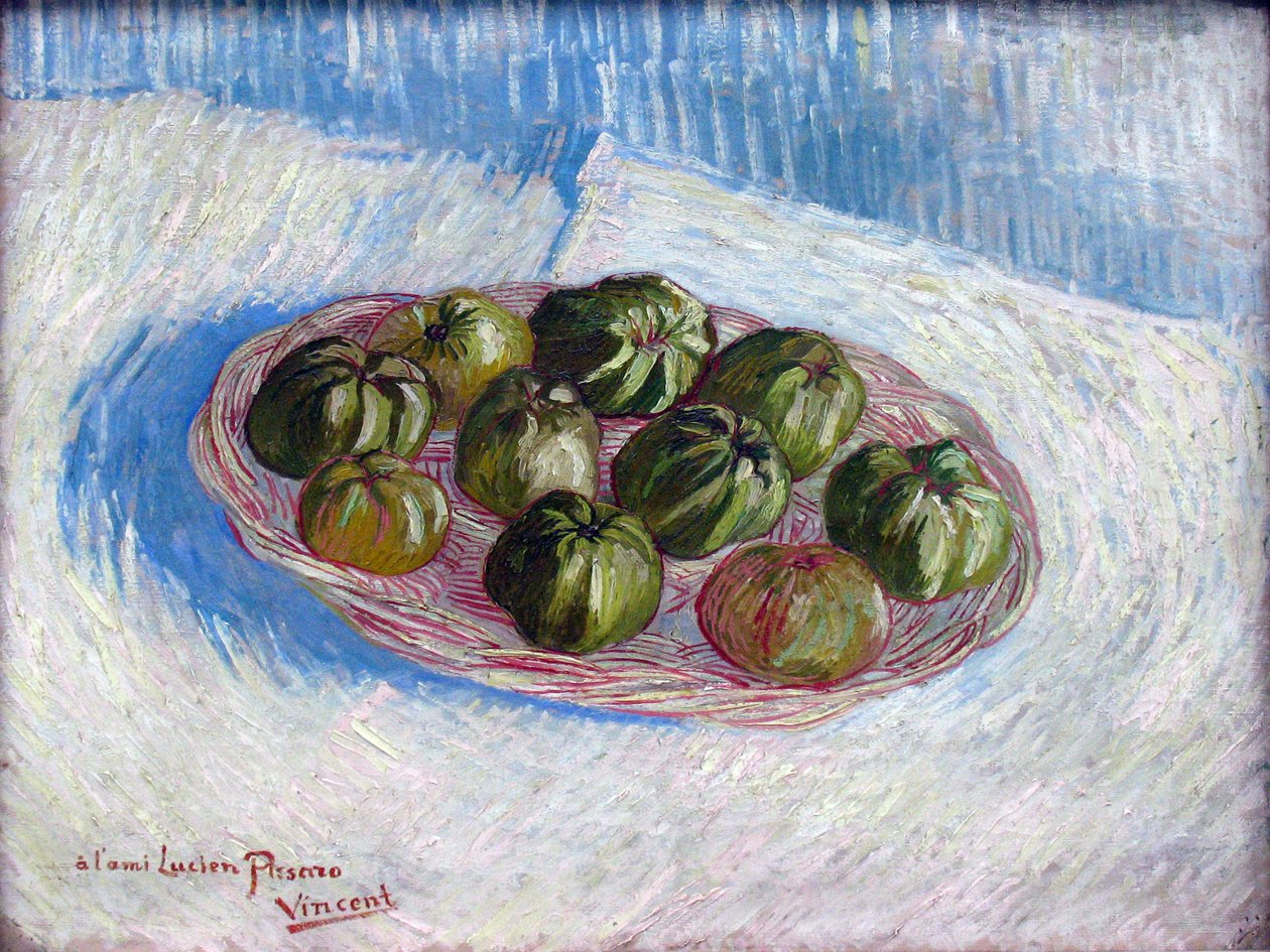 Kurv med æbler af Vincent van Gogh