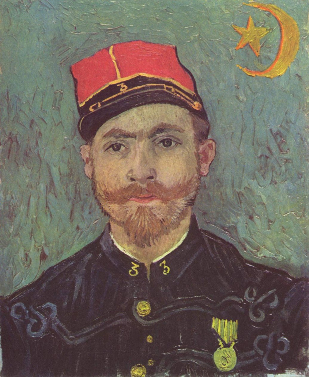 Portræt af Paul-Eugène Milliet, sekundløjtnant af Zouaves af Vincent van Gogh