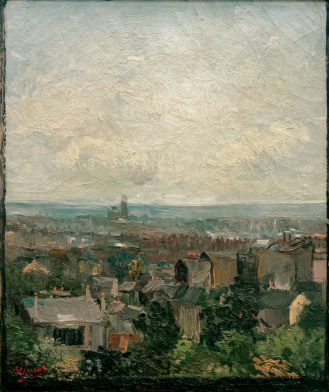 Udsigt over tagene i Paris af Vincent van Gogh