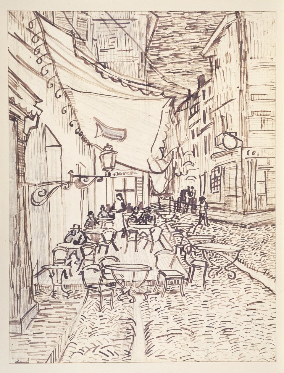 Cafe terrasse om natten af Vincent van Gogh