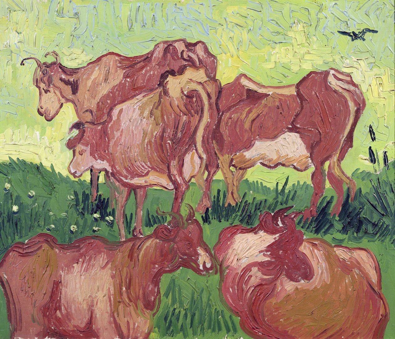 Køer, 1890 af Vincent van Gogh