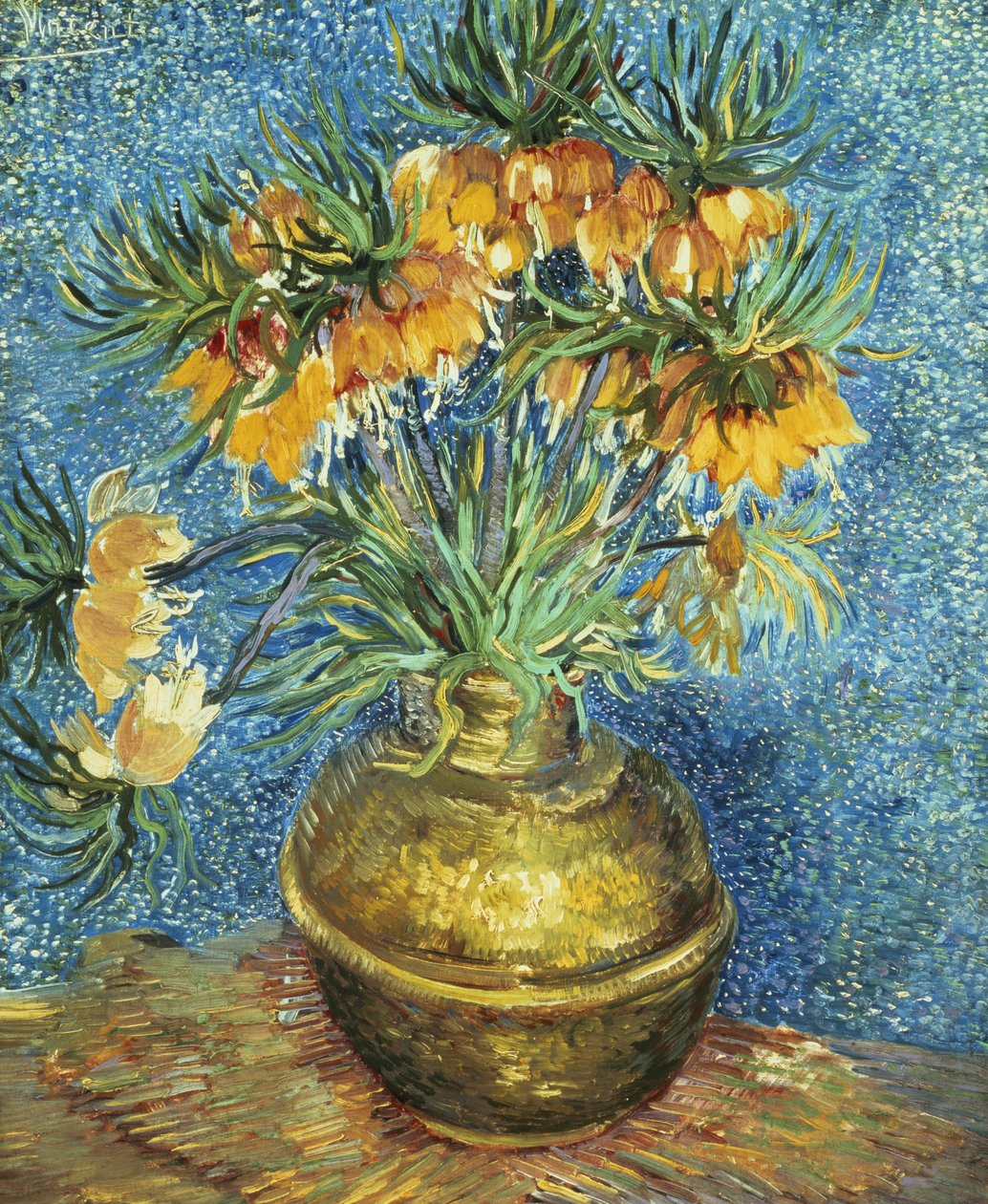 Crown Imperial Fritillaries i en kobbervase, 1886 af Vincent van Gogh