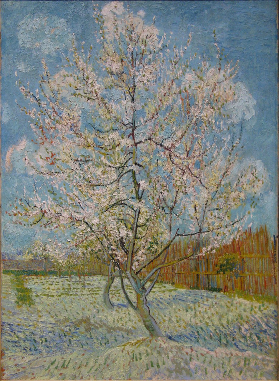 Det lyserøde fersketræ af Vincent van Gogh