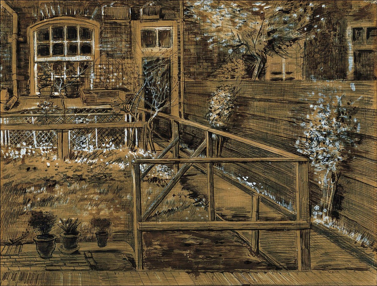 Haven bag Sienes mors hus i Haag af Vincent van Gogh