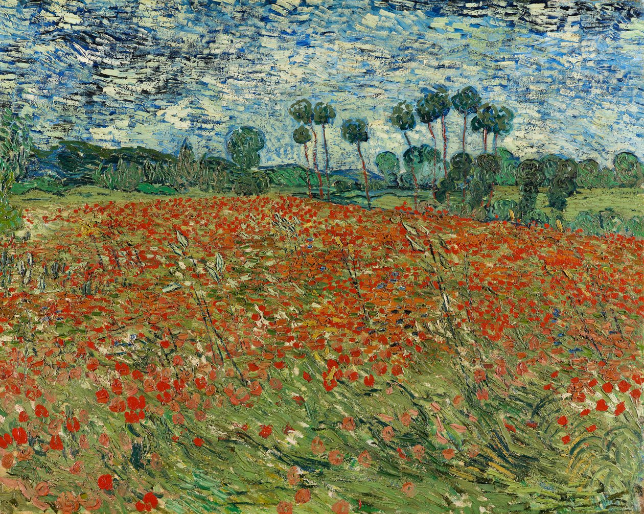 Valmuemarken, Auvers-sur-Oise, 1890 af Vincent van Gogh