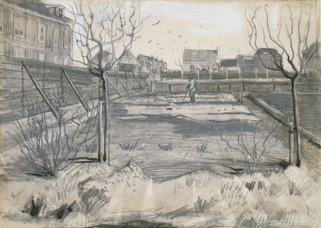 Blomsterplanteskole på Schenkweg i Haag, 1882 af Vincent van Gogh