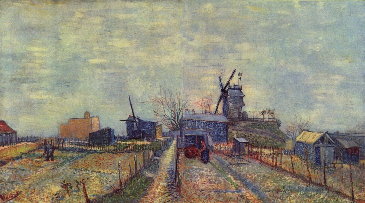 Grøntsagshaver på Montmartre af Vincent van Gogh