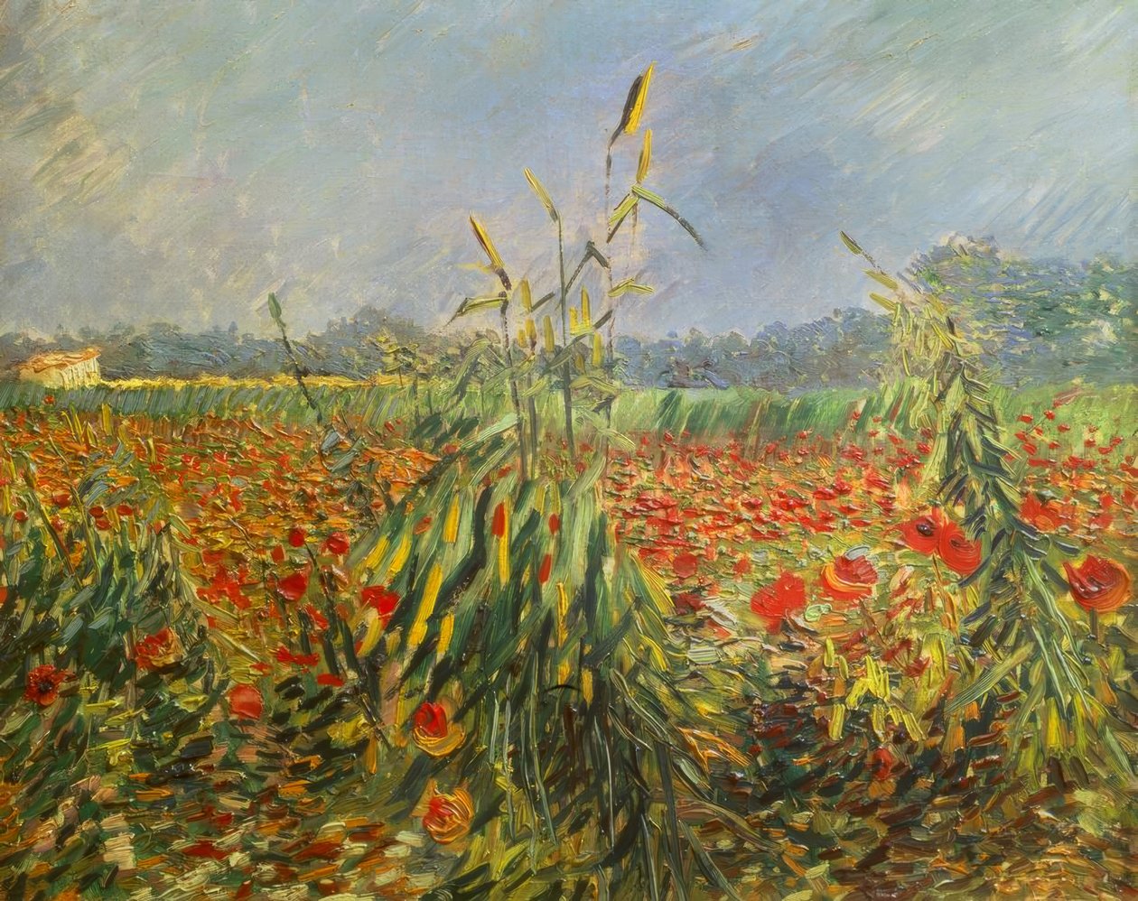 Grønne stængler af majs af Vincent van Gogh