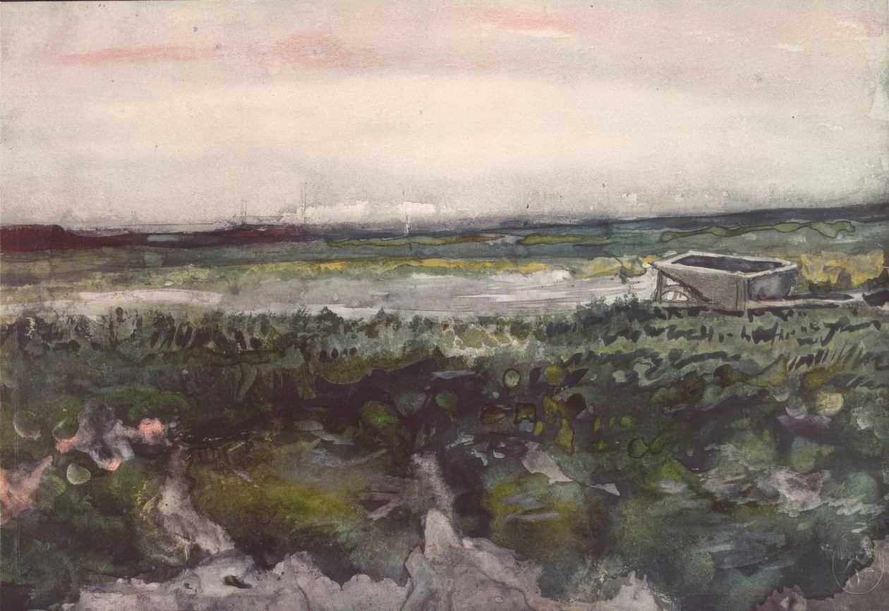 Hede med trillebøre af Vincent van Gogh