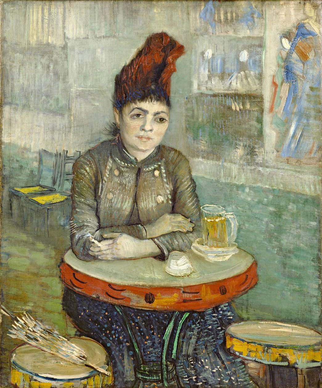 I caféen: Agostina Segatori i Le tambourin af Vincent van Gogh