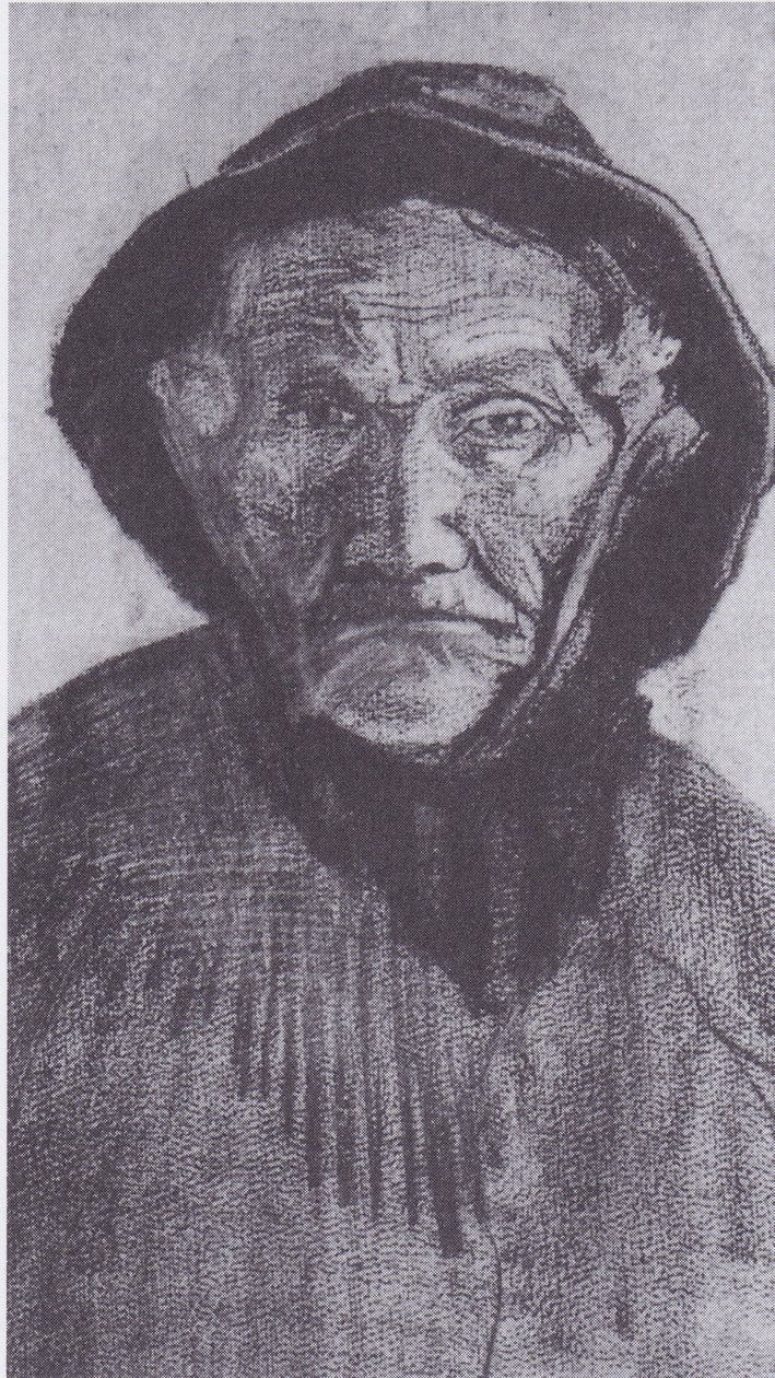 Leder af en gammel fisker med sydvest af Vincent van Gogh