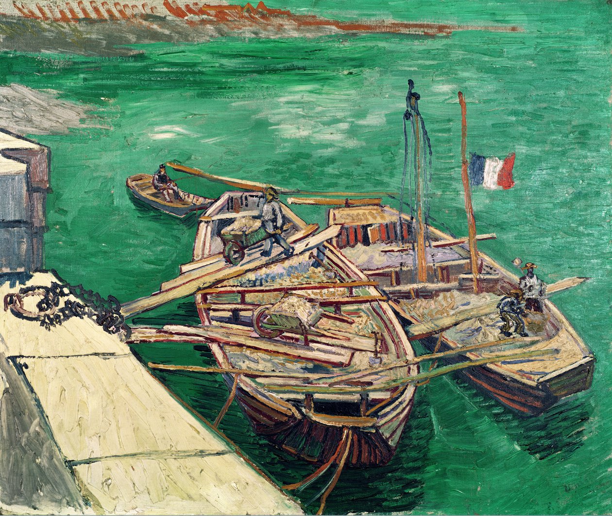 Landingsplads med både, 1888 af Vincent van Gogh