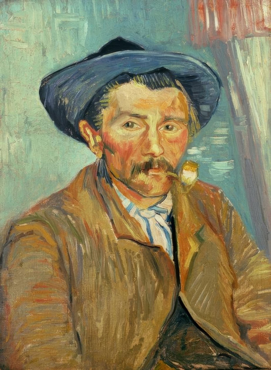 Mand med en pibe af Vincent van Gogh