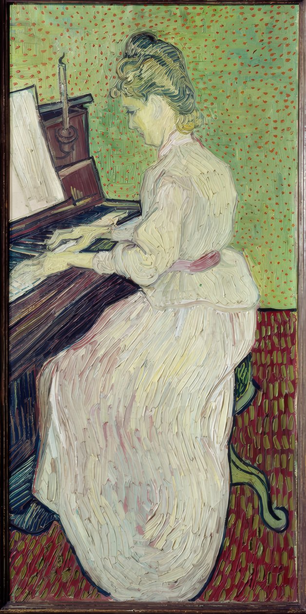 Marguerite Gachet ved klaveret af Vincent van Gogh