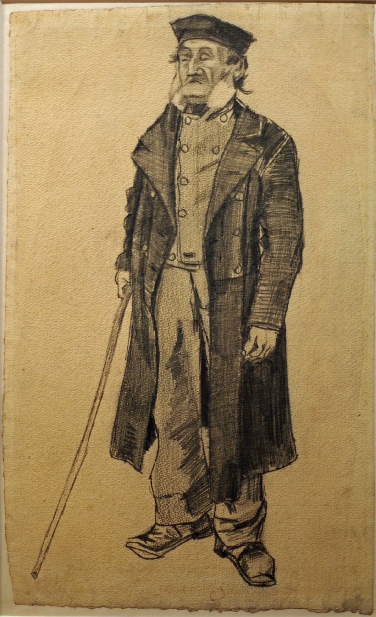Gammel mand med en pind af Vincent van Gogh