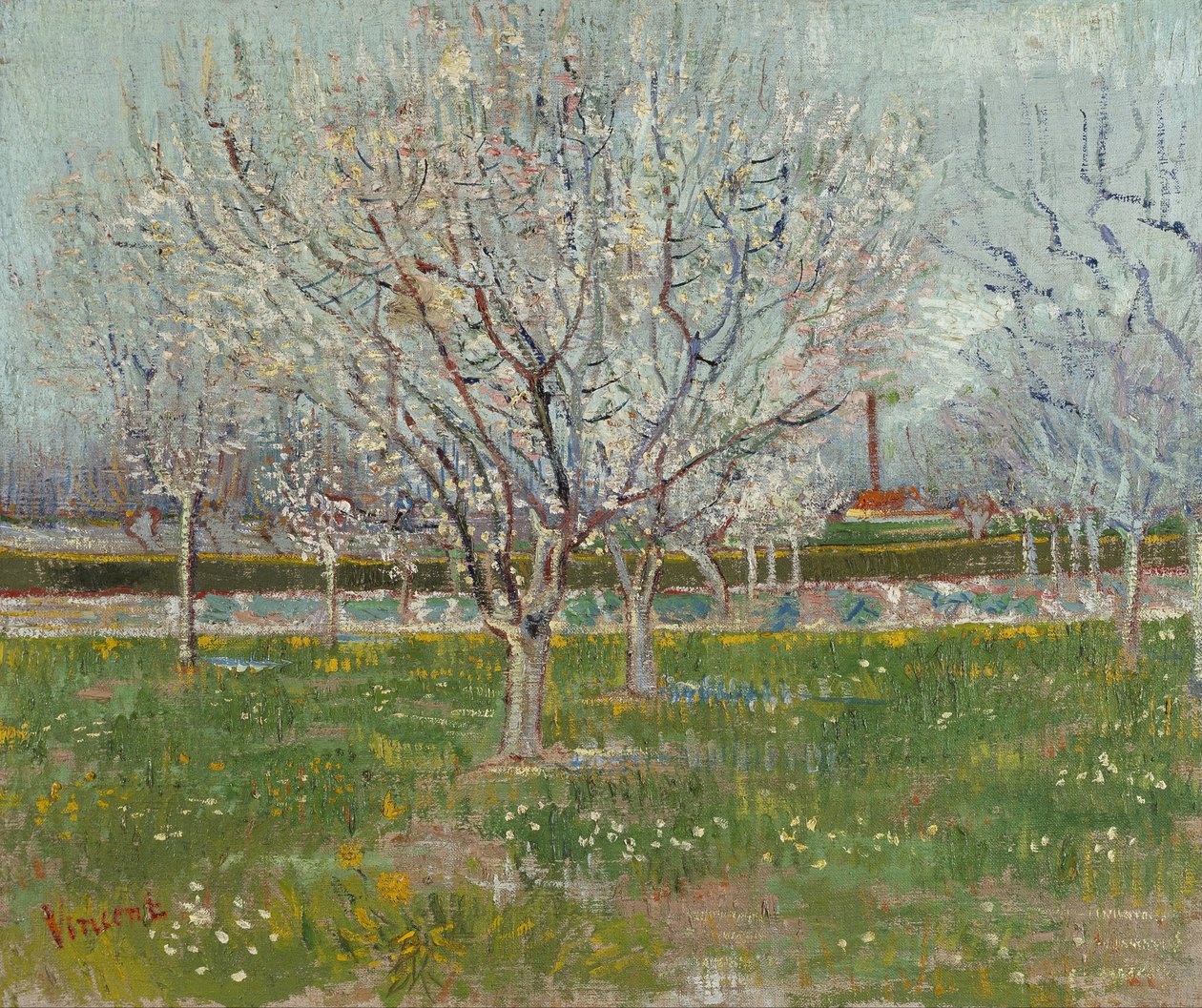 Orchard in Blossom (Blommetræer) af Vincent van Gogh
