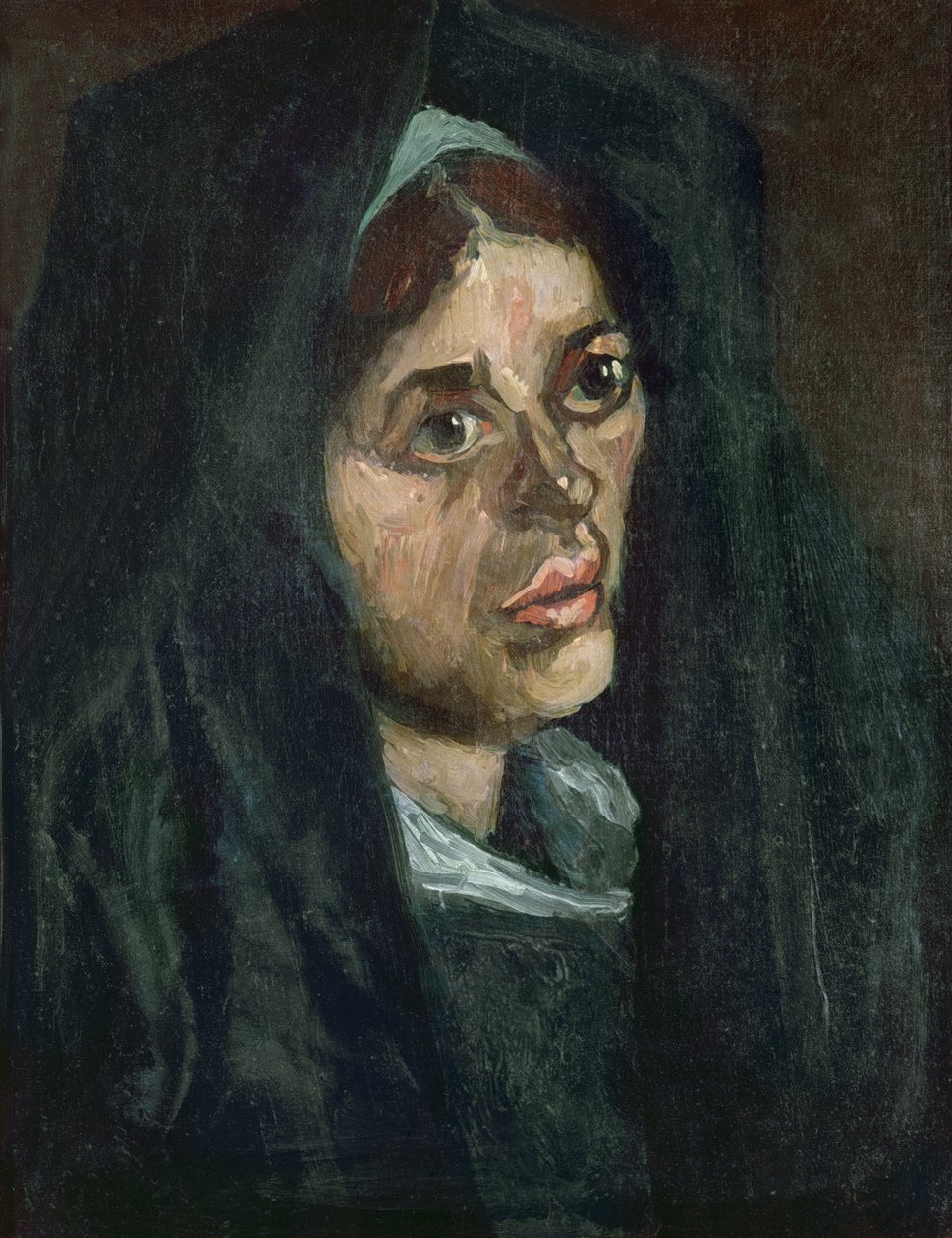 Bonde med mosgrønt sjal, c.1885 af Vincent van Gogh