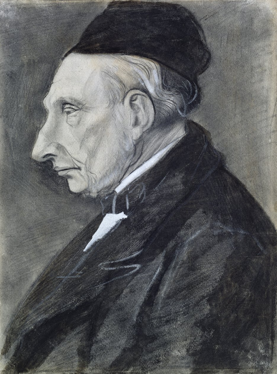 Portræt af kunstnerens bedstefar, 1881 (kul på papir) af Vincent van Gogh