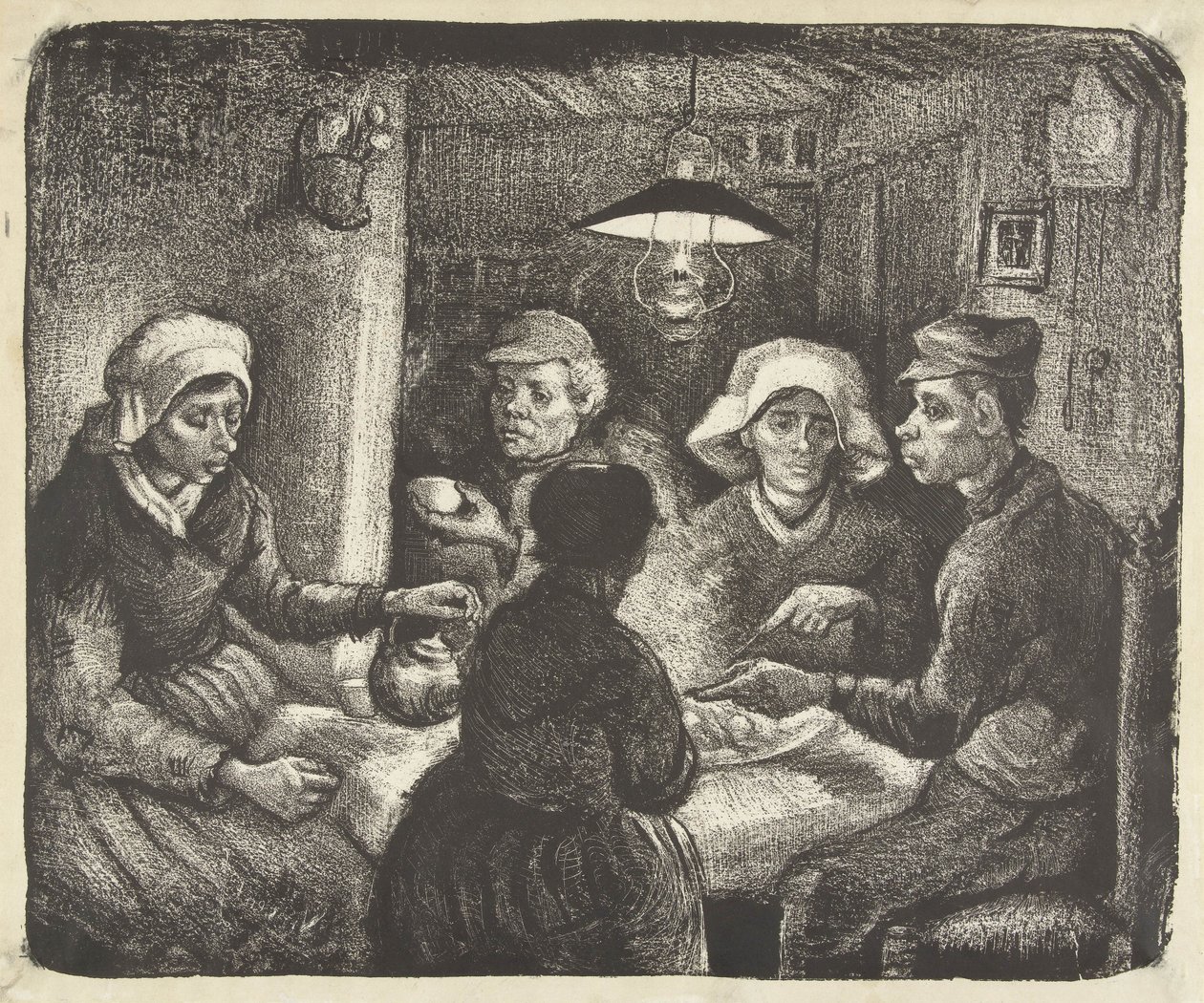 Kartoffelspisere, 1885 af Vincent van Gogh