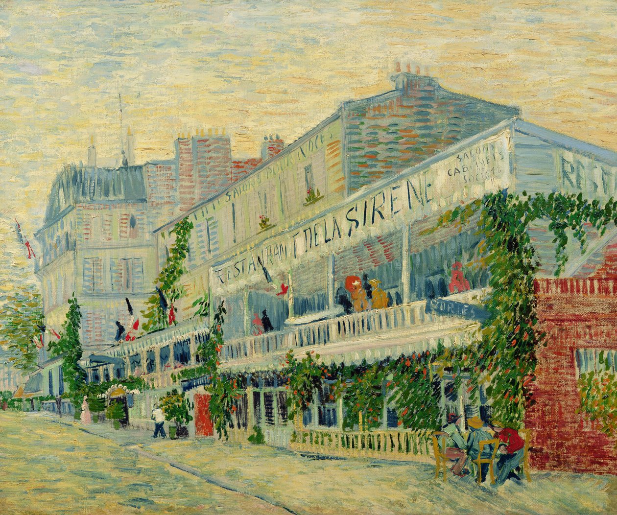 Restaurant de la Sirene i Asnieres, 1887 af Vincent van Gogh