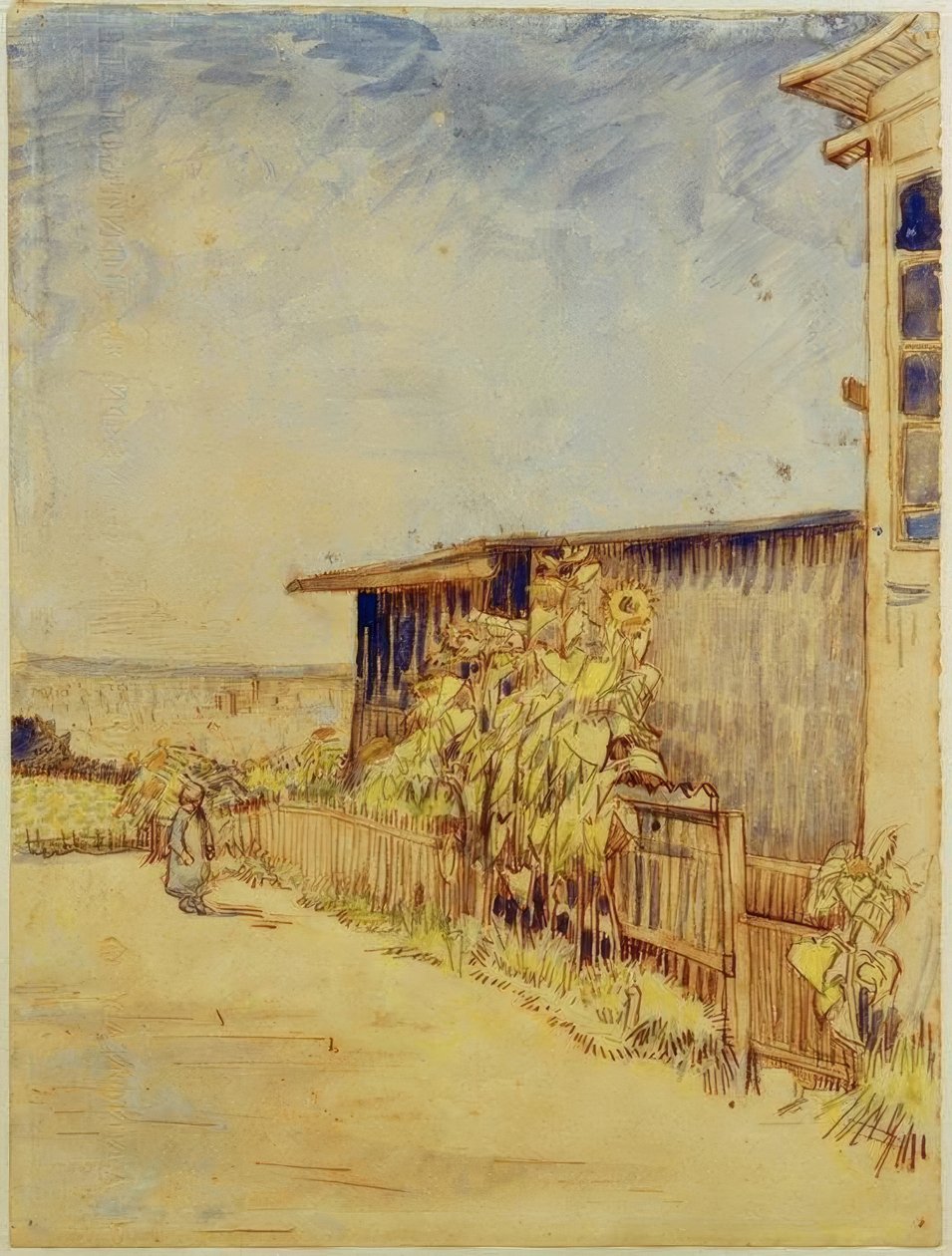 Skur med solsikker af Vincent van Gogh