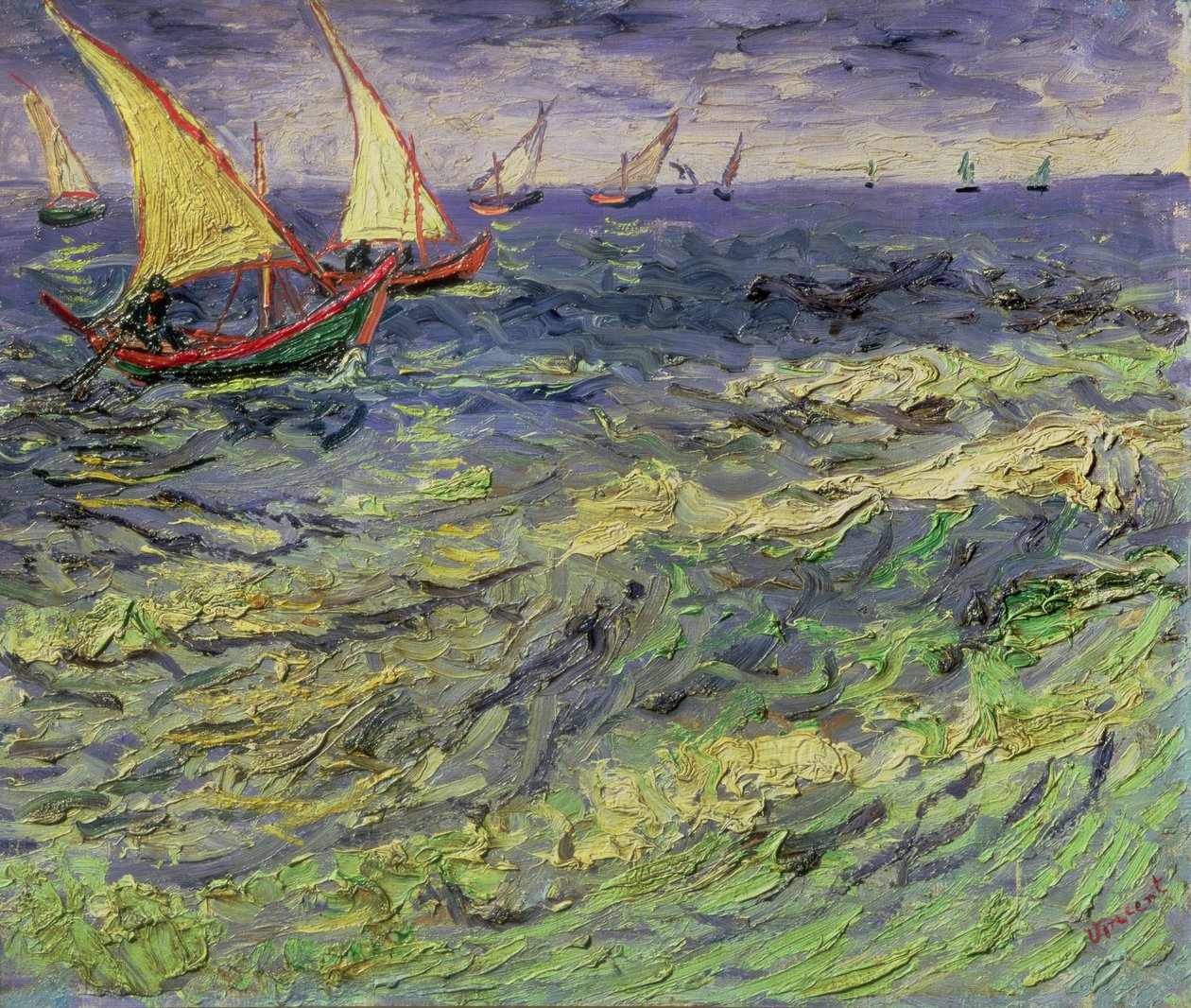 Havlandskab ved Saintes-Maries (udsigt over Middelhavet) 1888 af Vincent van Gogh