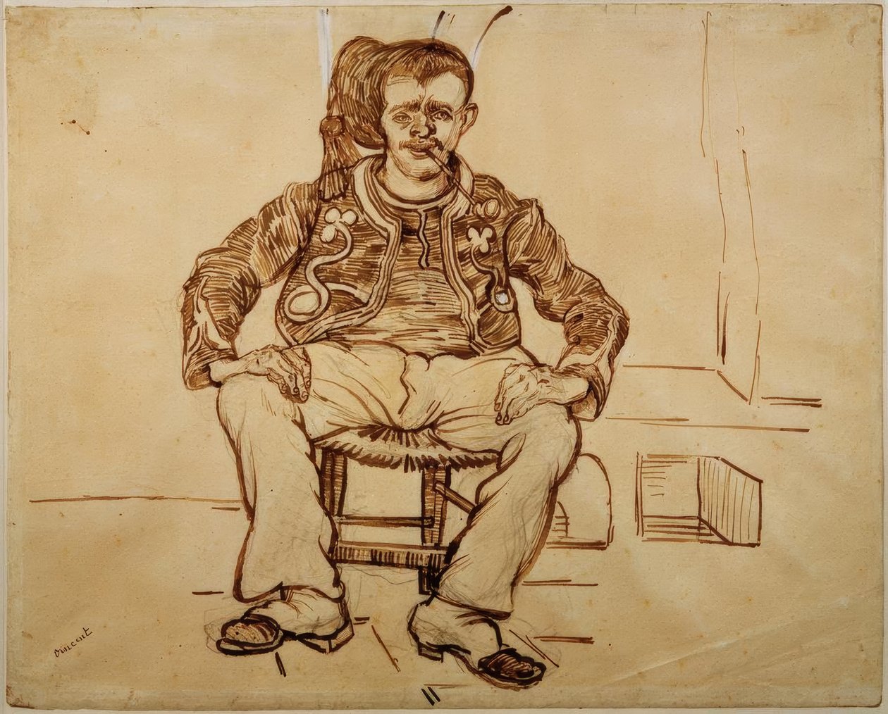 Sidder Zuave af Vincent van Gogh