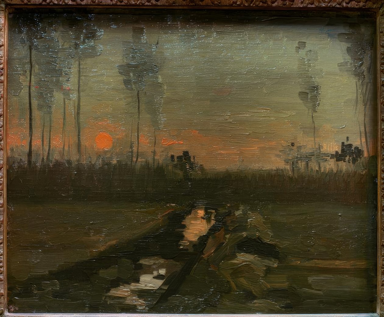 solnedgang af Vincent van Gogh