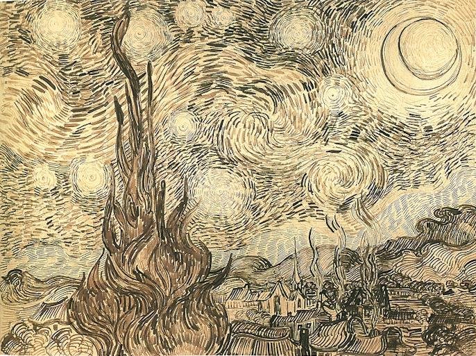 Stjerneklar nat af Vincent van Gogh