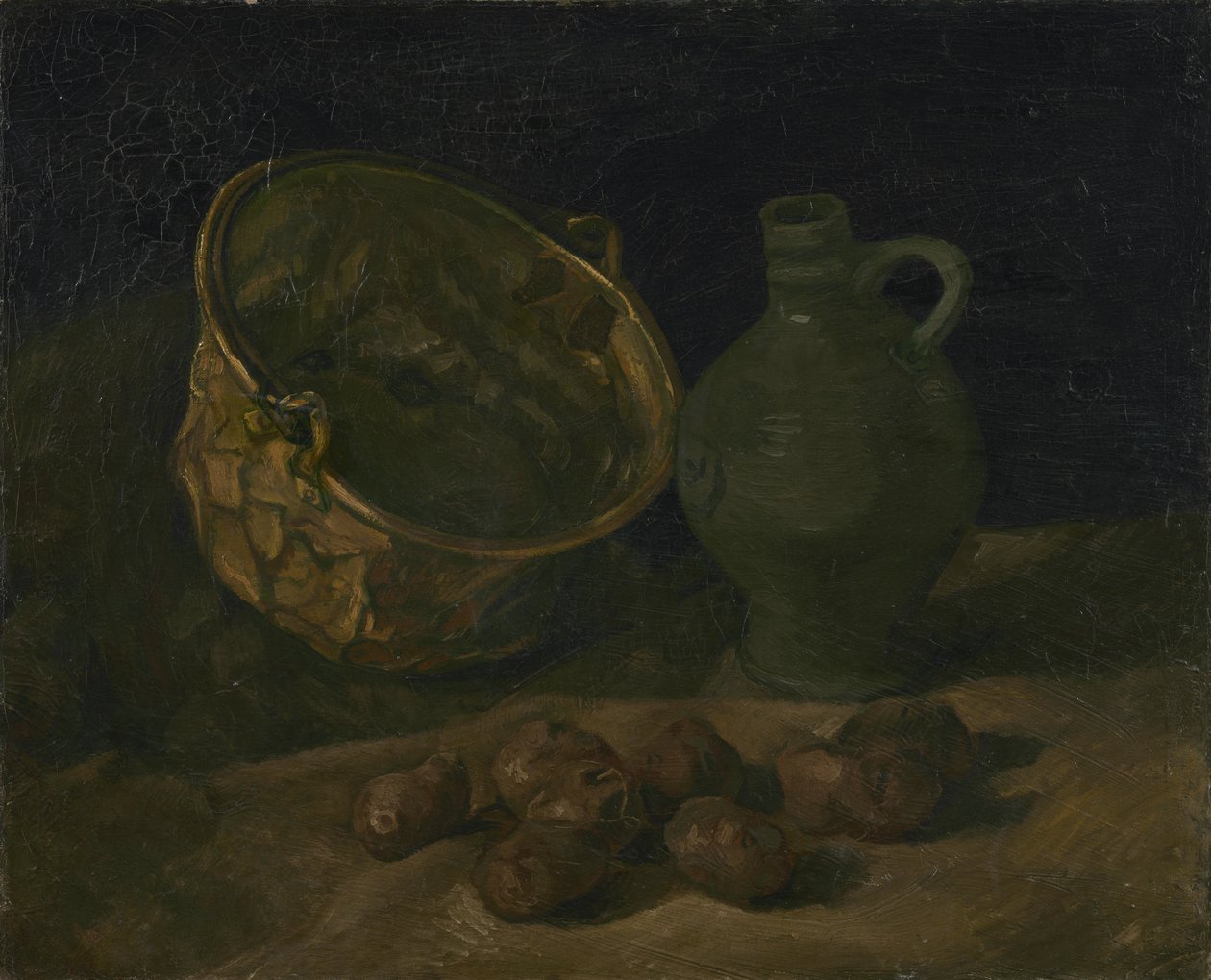 Stilleben med messingkedel og kande af Vincent van Gogh
