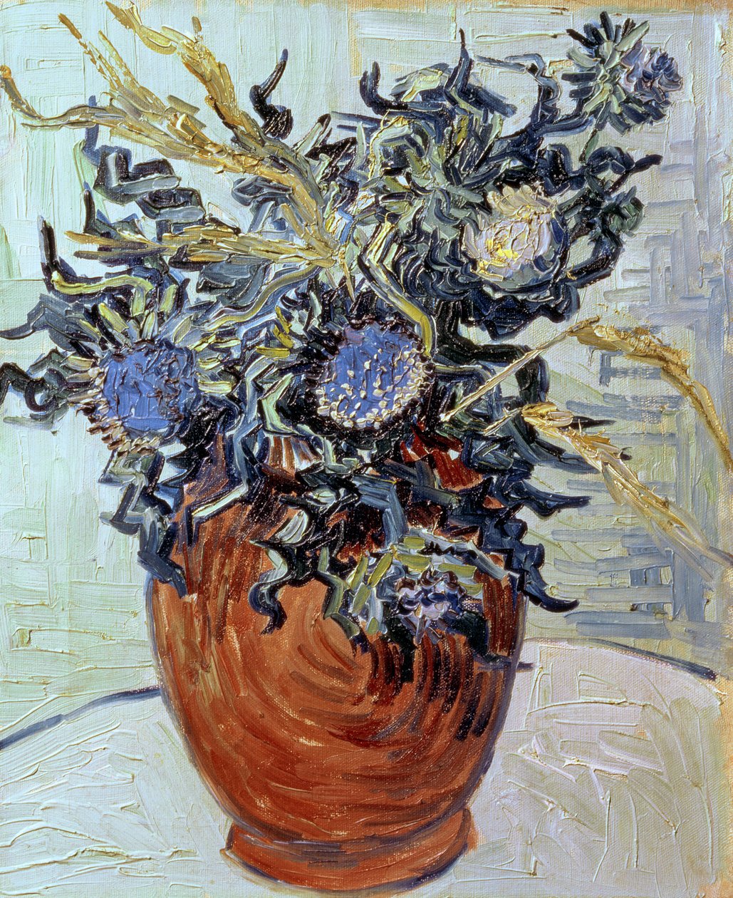 Stilleben med tidsler, 1890 af Vincent van Gogh