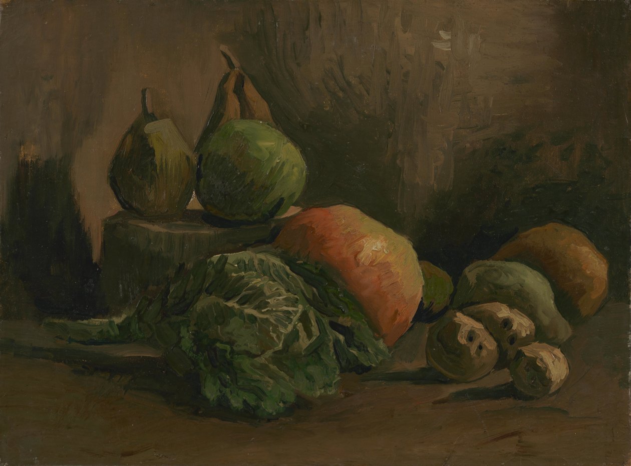 Stilleben med grøntsager og frugt af Vincent van Gogh