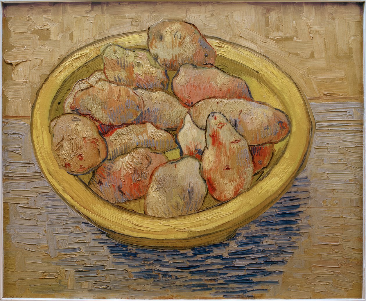 Stilleben med kartofler i gul skål af Vincent van Gogh