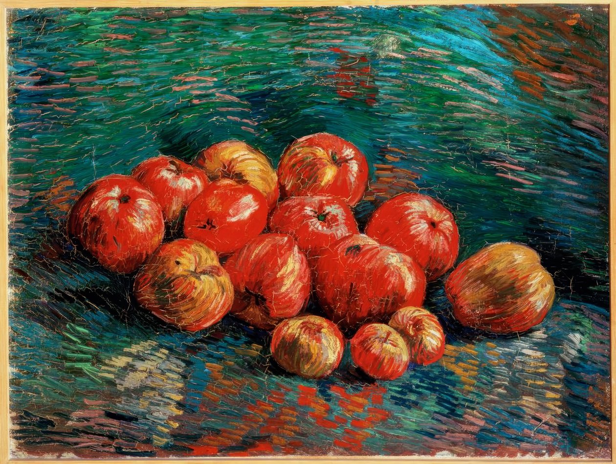 Stilleben med æbler af Vincent van Gogh