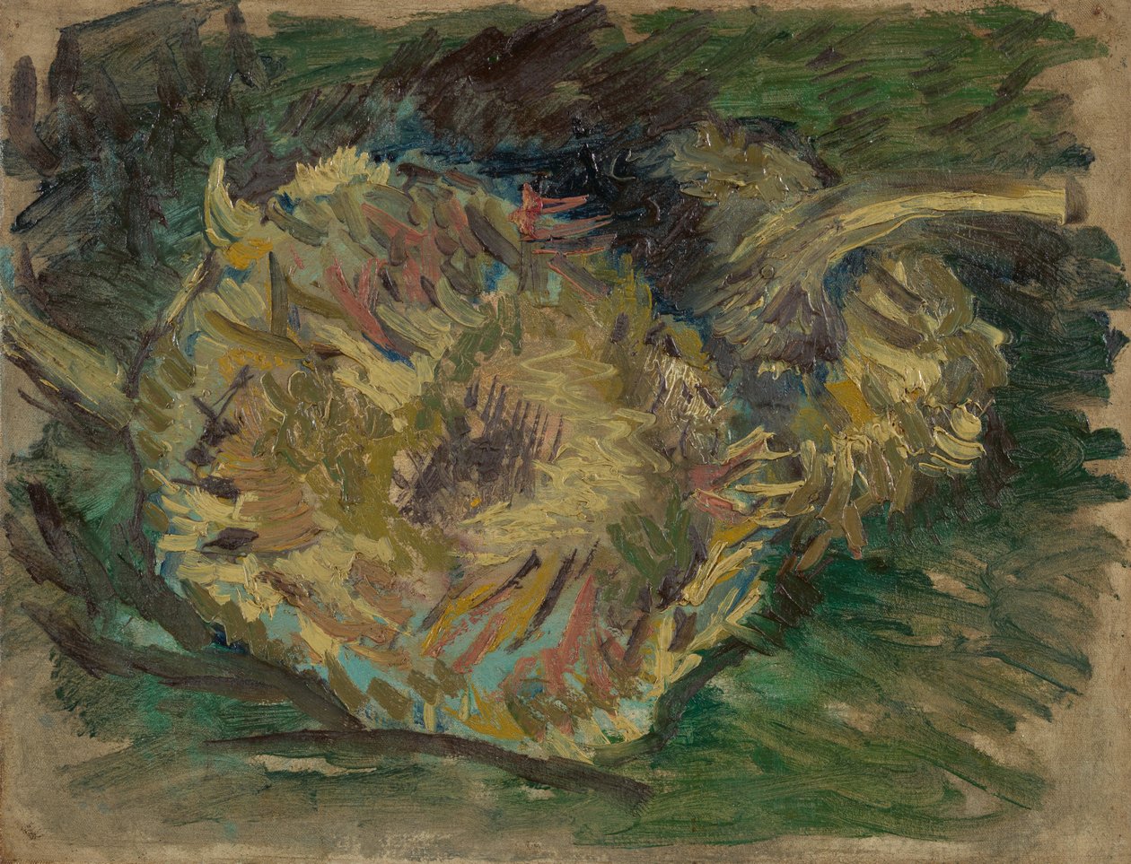Solsikker gået til frø af Vincent van Gogh