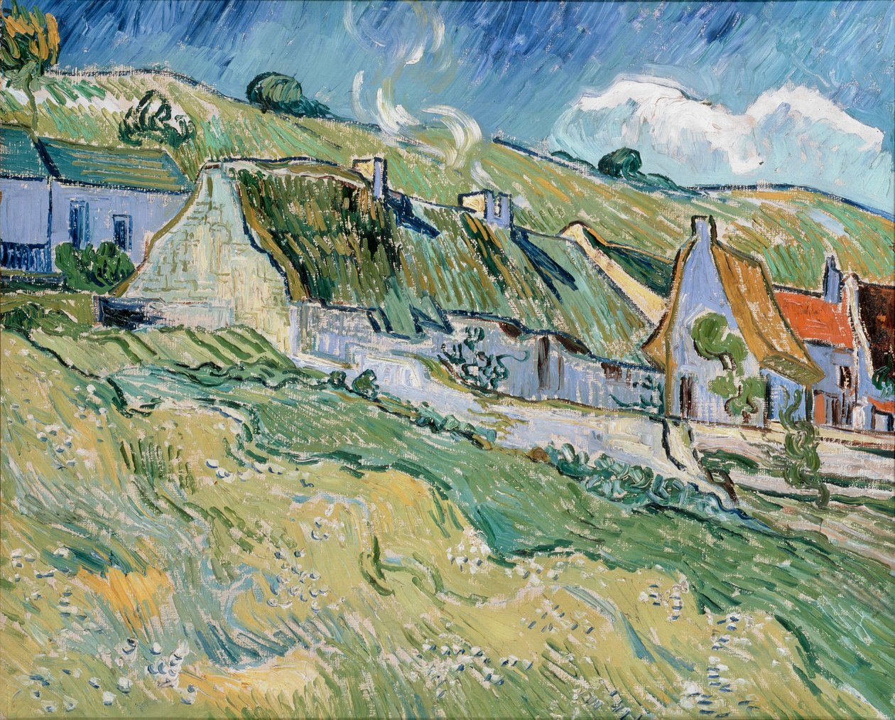 Stråtækte hytter af Vincent van Gogh