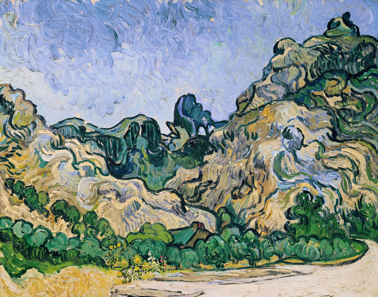 Alpilles, 1889 af Vincent van Gogh