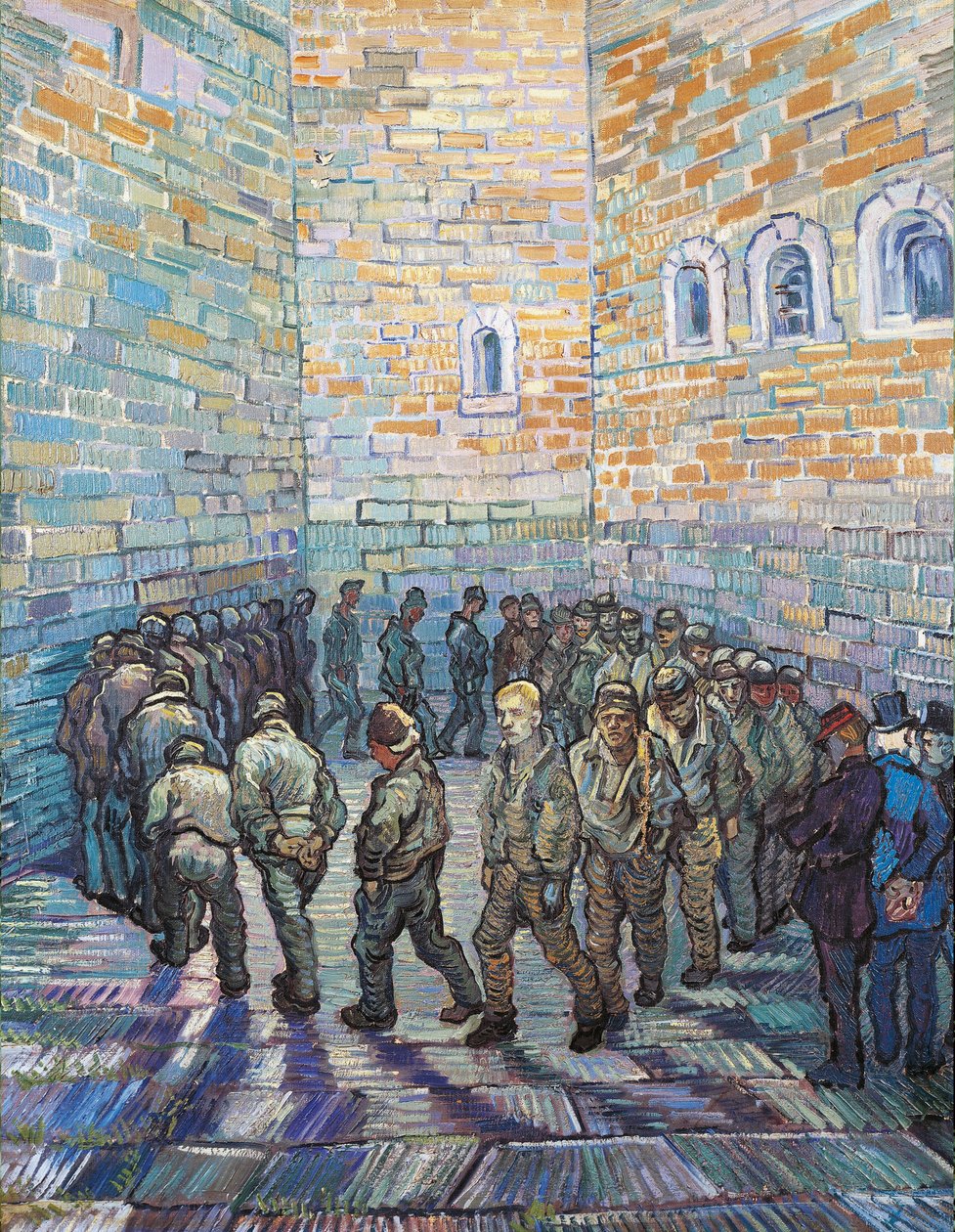 The Exercise Yard eller The Convict Prison, 1890 af Vincent van Gogh