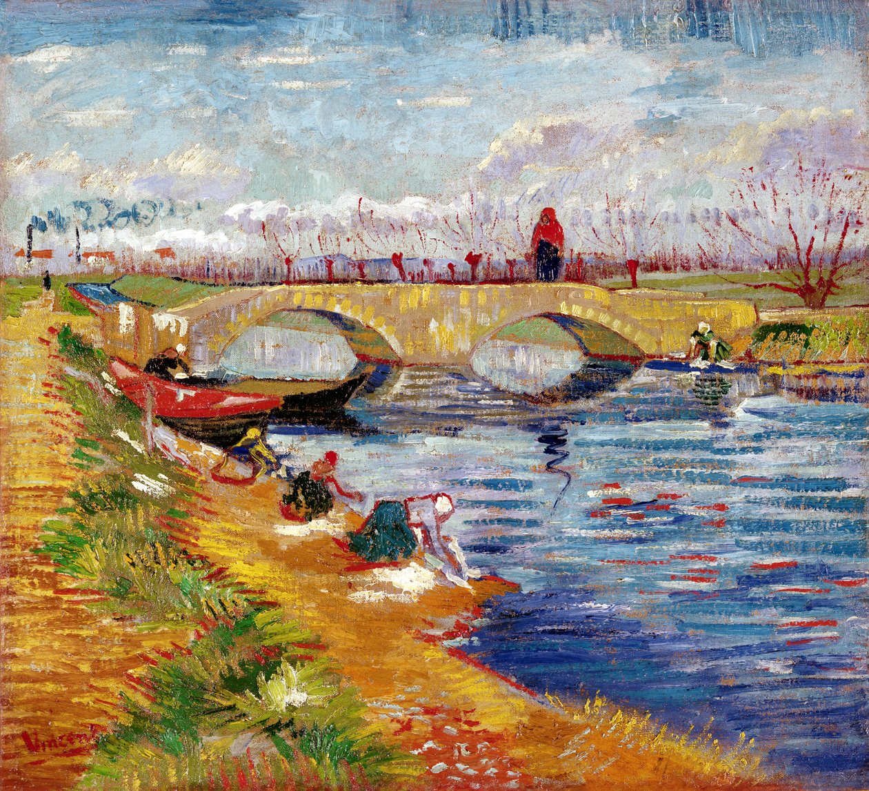 Gleize-broen over Vigneyret-kanalen, nær Arles af Vincent van Gogh