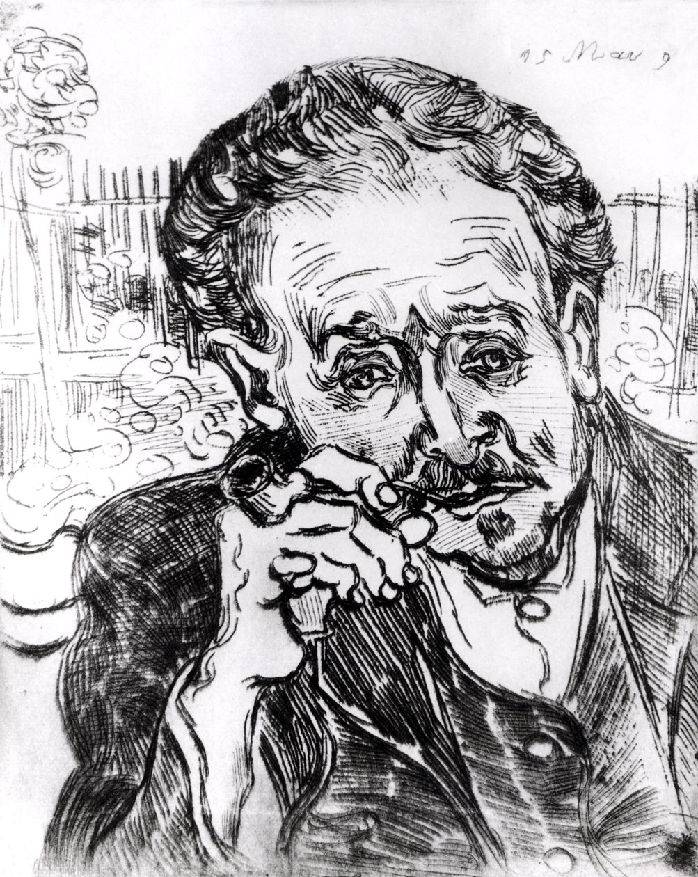 Manden med røret, portræt af doktor Paul Gachet (1828-1909) 15. marts 1890 af Vincent van Gogh