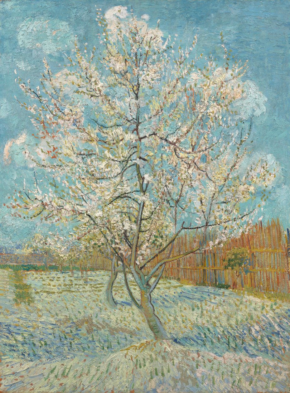 Det lyserøde ferskentræ, 1888 af Vincent van Gogh