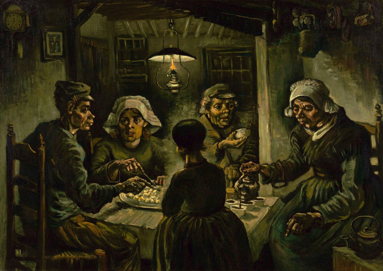 Kartoffelspiserne, 1885 af Vincent van Gogh