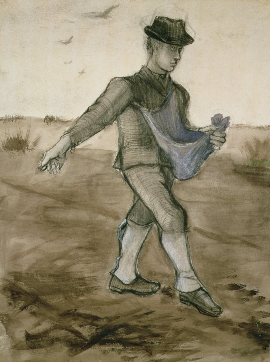 The Sower, 1881 (blyant, pen og brunt blæk) af Vincent van Gogh