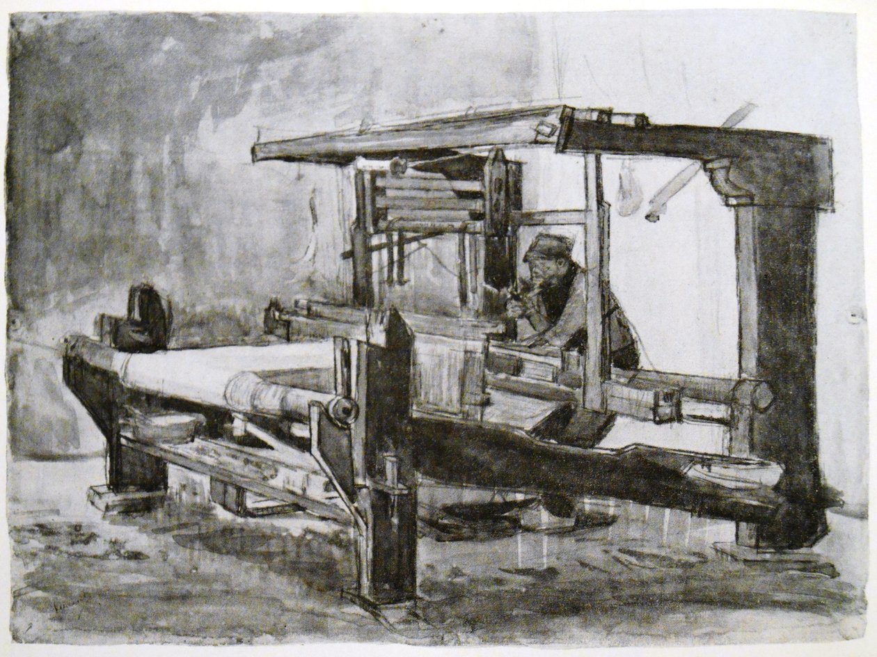 Væveren ved hans væv af Vincent van Gogh
