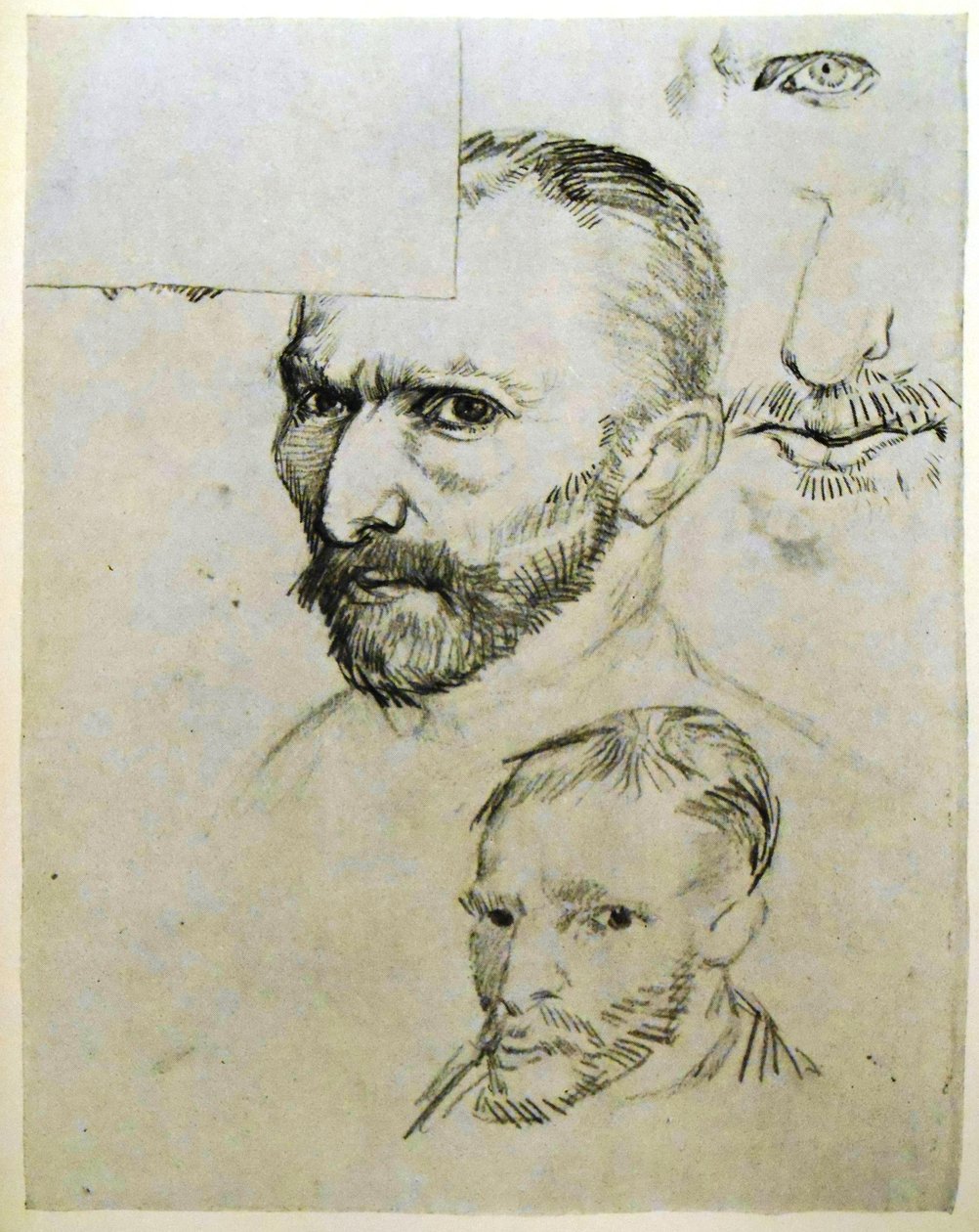 Tre selvportrætter af Vincent van Gogh