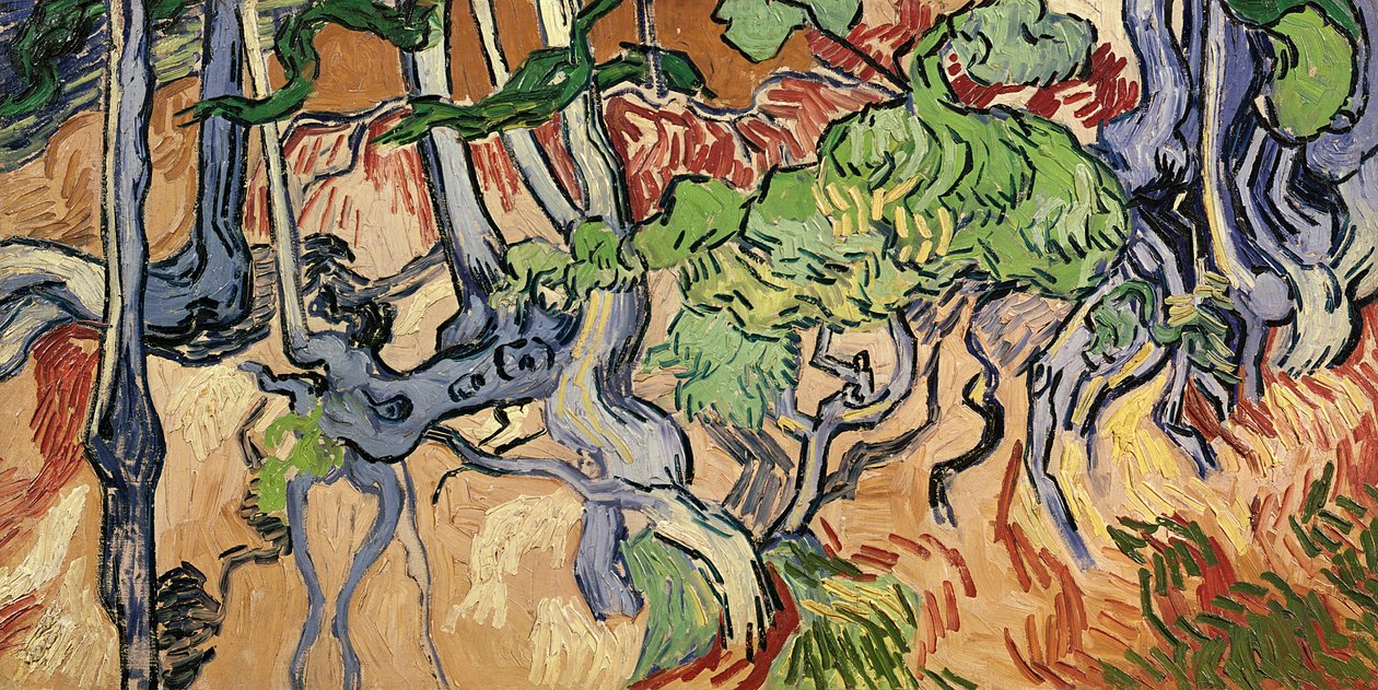 Trærødder, 1890 af Vincent van Gogh