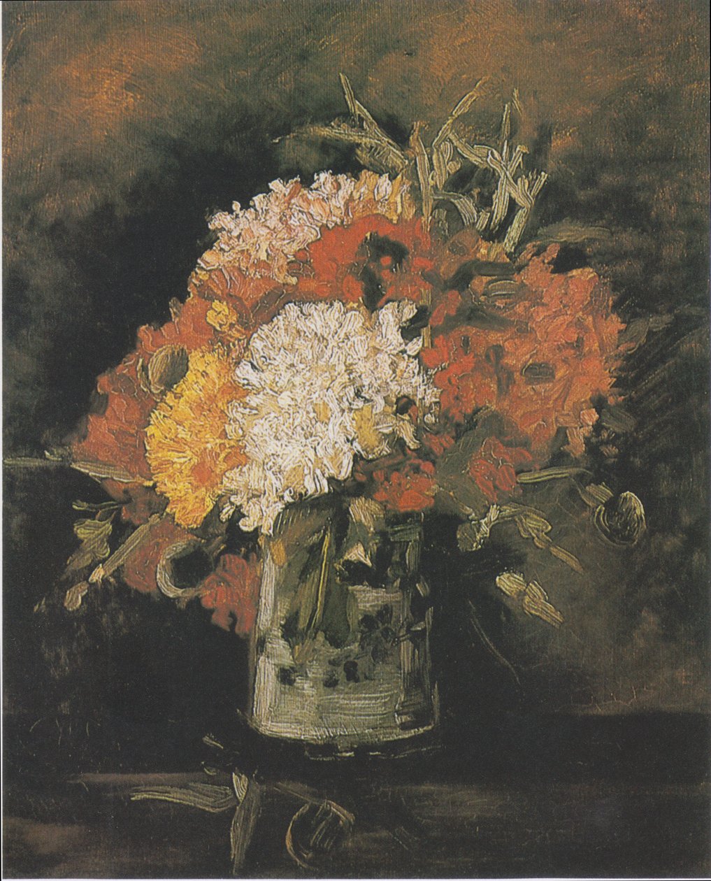 Vase med nelliker 1 af Vincent van Gogh