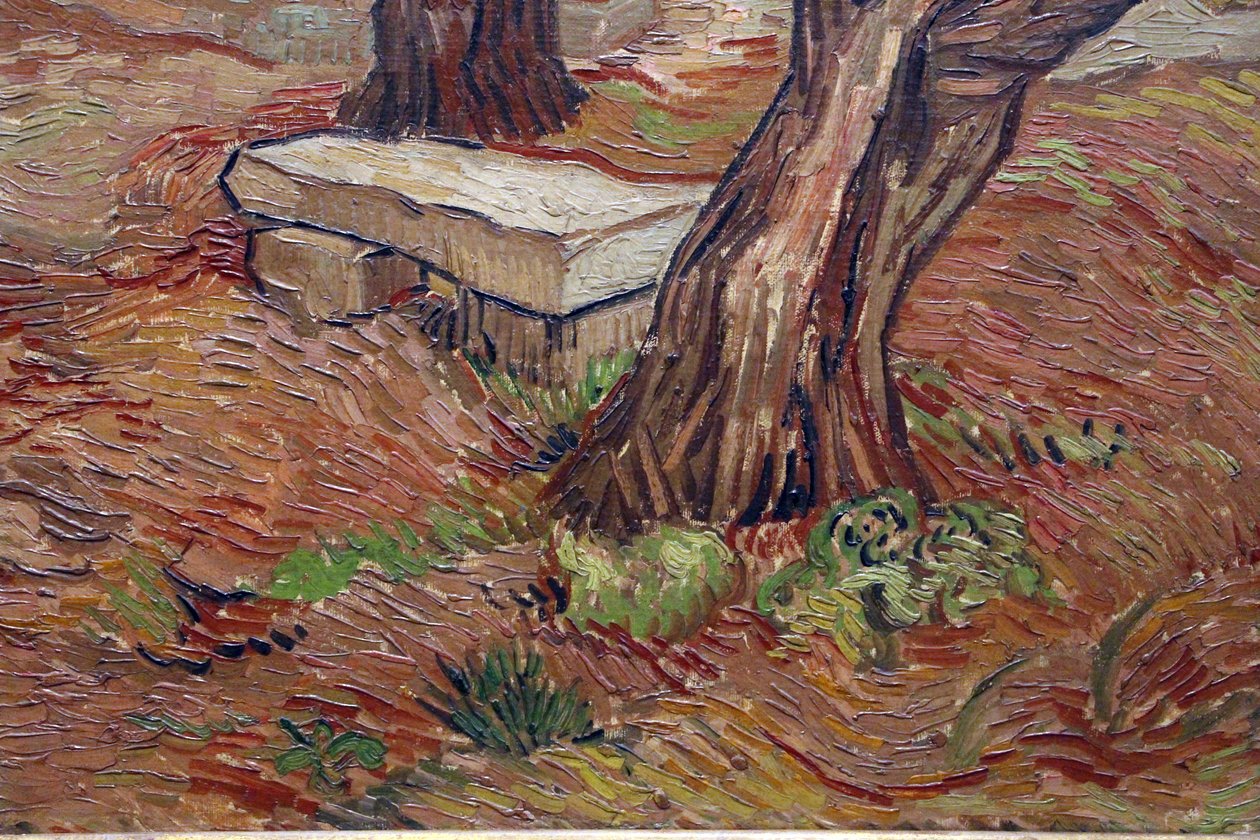 Vincent van gogh, stenbænk i saint rémy -asylet af Vincent van Gogh