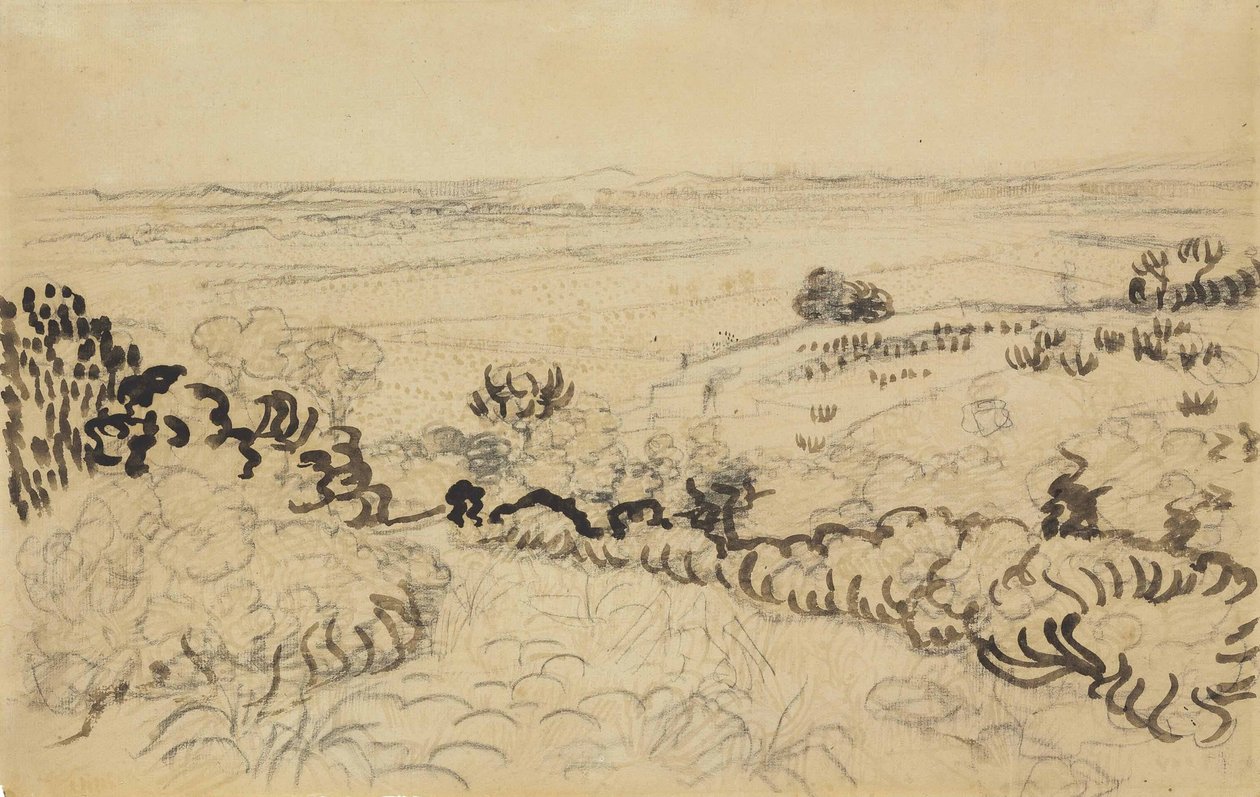 Udsigt over Montmajour af Vincent van Gogh